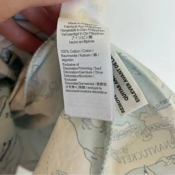 J Crew Smocked-Waist Drese in Ratti Compass Print - Picture 5 of 6